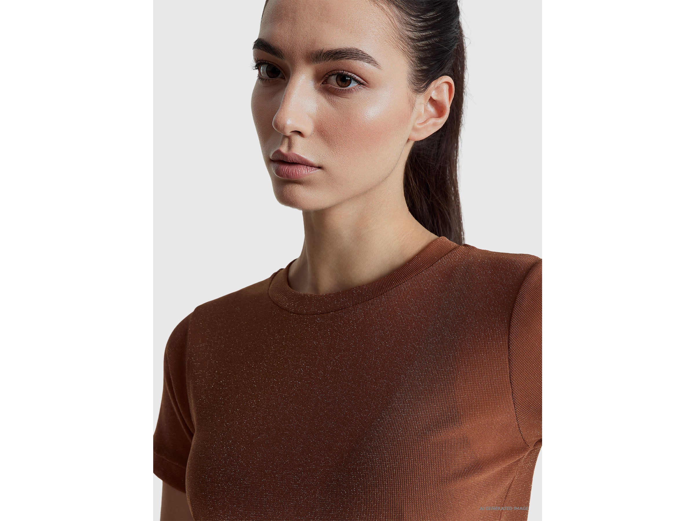 T-shirt com lurex de manga curta - ucb_image_FY