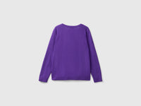Camisola de gola redonda violeta em mistura de lã e caxemira - ucb_image_BS