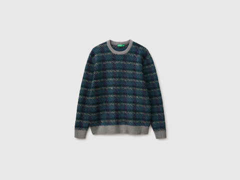 Camisola tartan em mistura de algodão e lã - ucb_image_FS