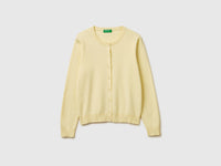 Cardigã amarelo claro em algodão tricot - ucb_image_FS