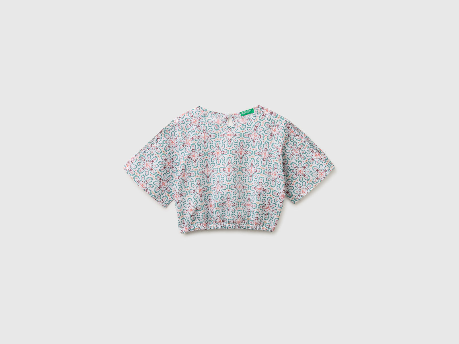 Blusa às flores em mistura de linho - ucb_image_FS
