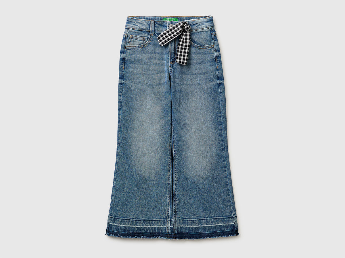 Flare fit jeans with gingham scarf - ucb_image_FS