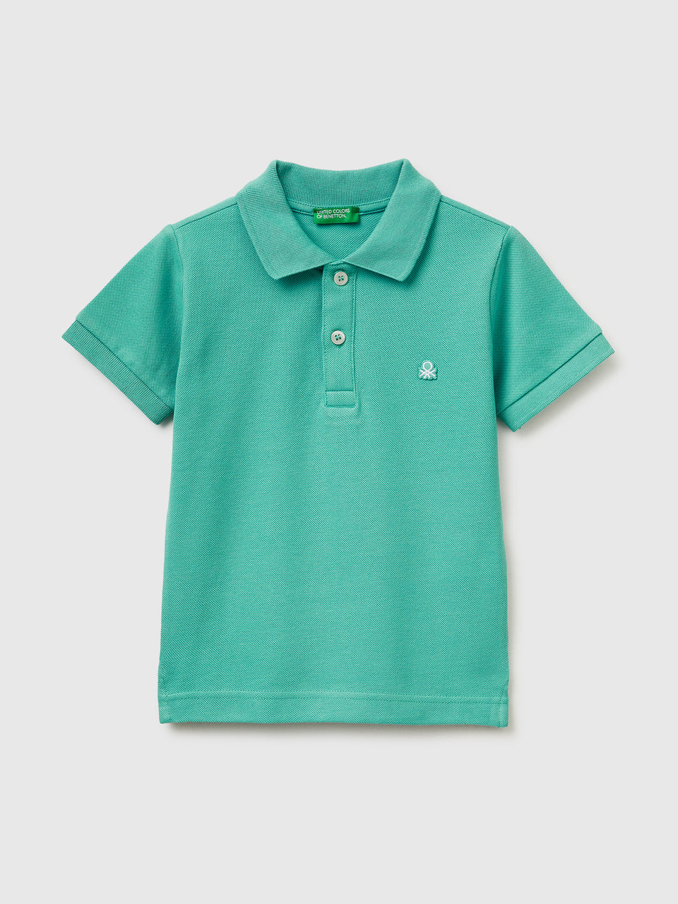 Short-sleeved polo in pure cotton - ucb_image_FS