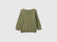 Olive green sweater with boat neck - ucb_image_BS