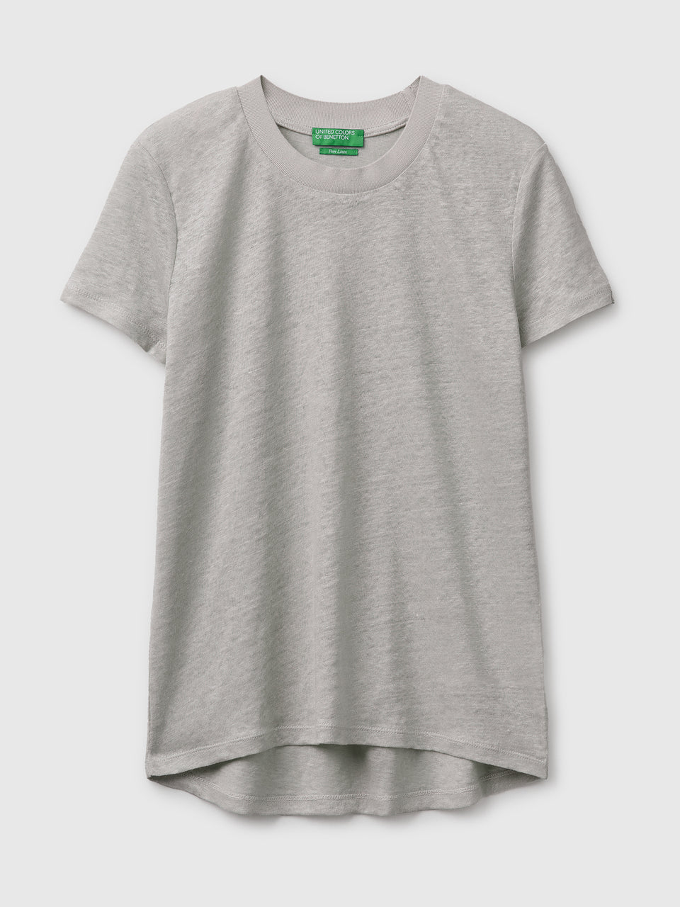 T-shirt com gola redonda em linho puro - ucb_image_FS