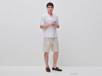 Camisa decote em V em linho puro - ucb_image_FY