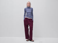 Camisola de gola alta canelada em mistura de seda e lã - ucb_image_FY