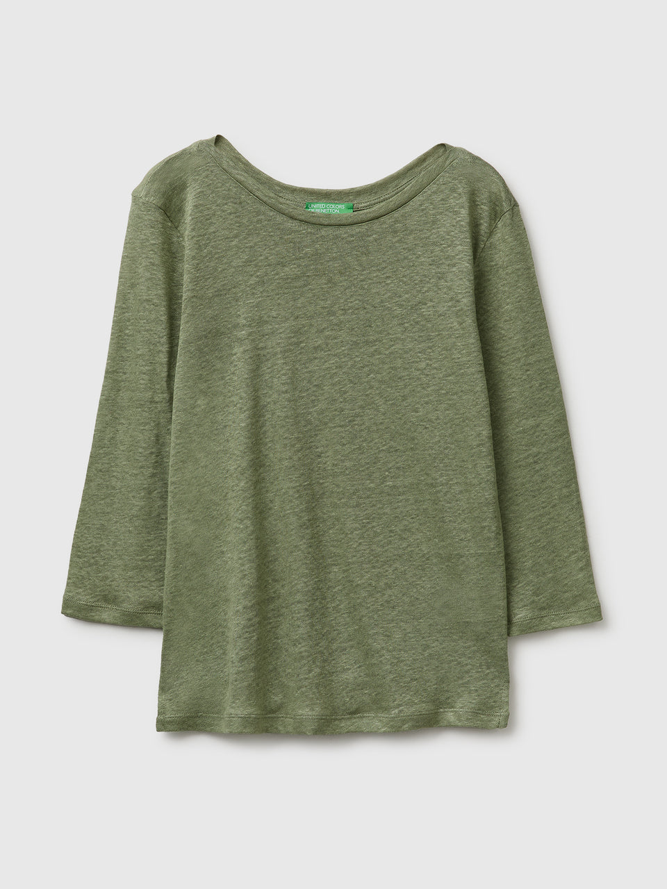 Boat-neck T-shirt in pure linen - ucb_image_FS