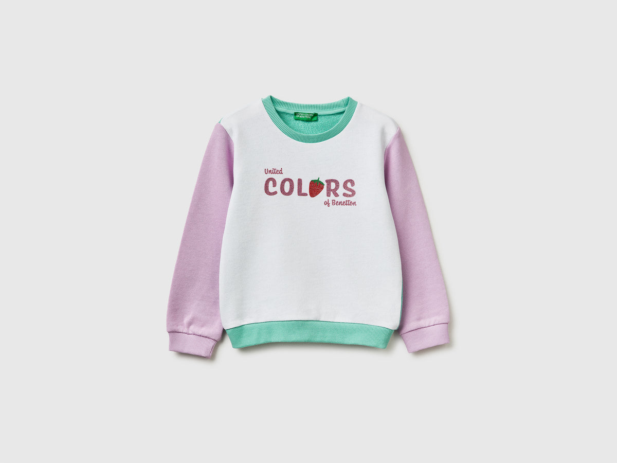 Sweatshirt with glitter logo print - ucb_image_FS