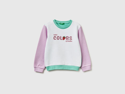 Sweatshirt with glitter logo print - ucb_image_FS