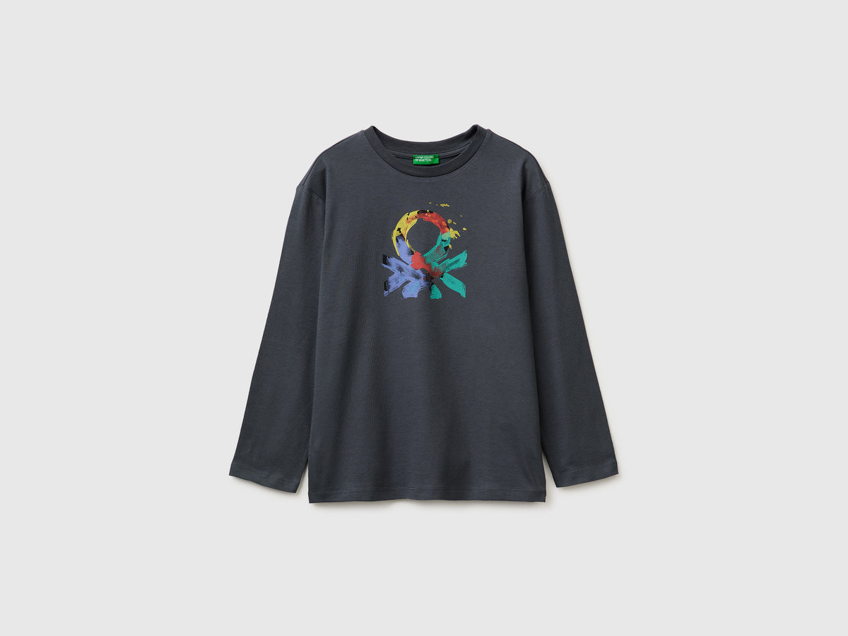 T-shirt in organic cotton with logo print - ucb_image_FS