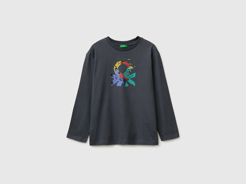 T-shirt in organic cotton with logo print - ucb_image_FS