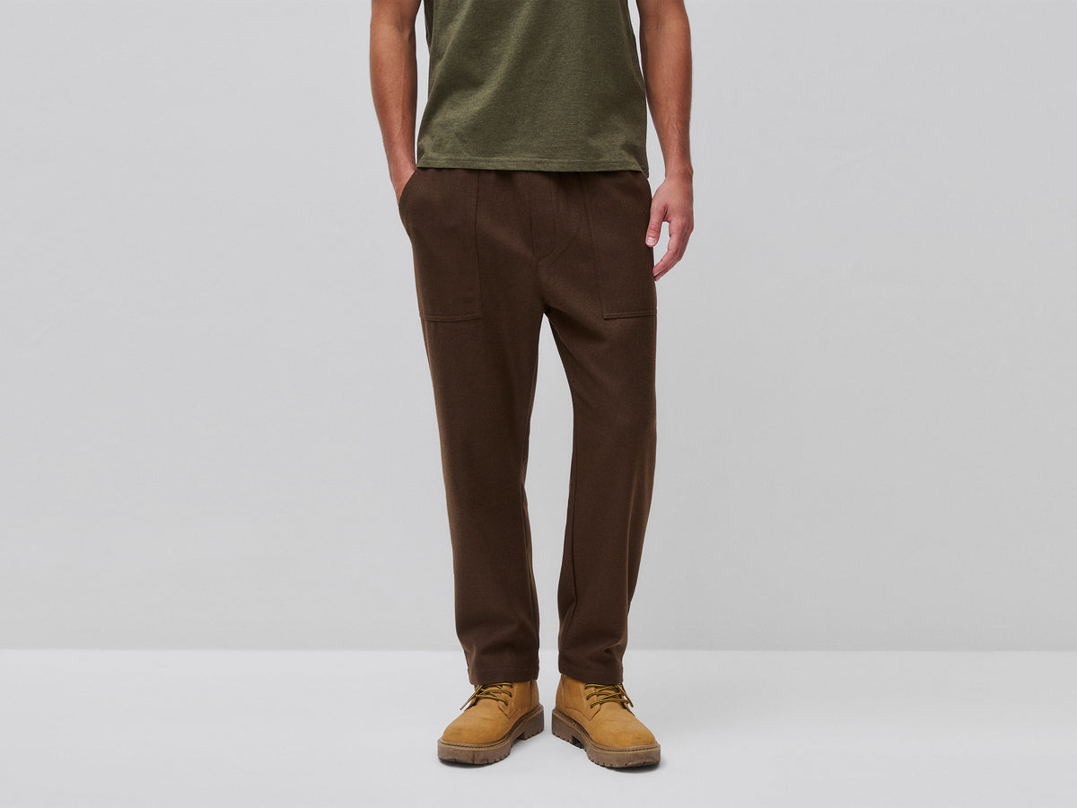 Joggers cropped em mistura de lã - ucb_image_F