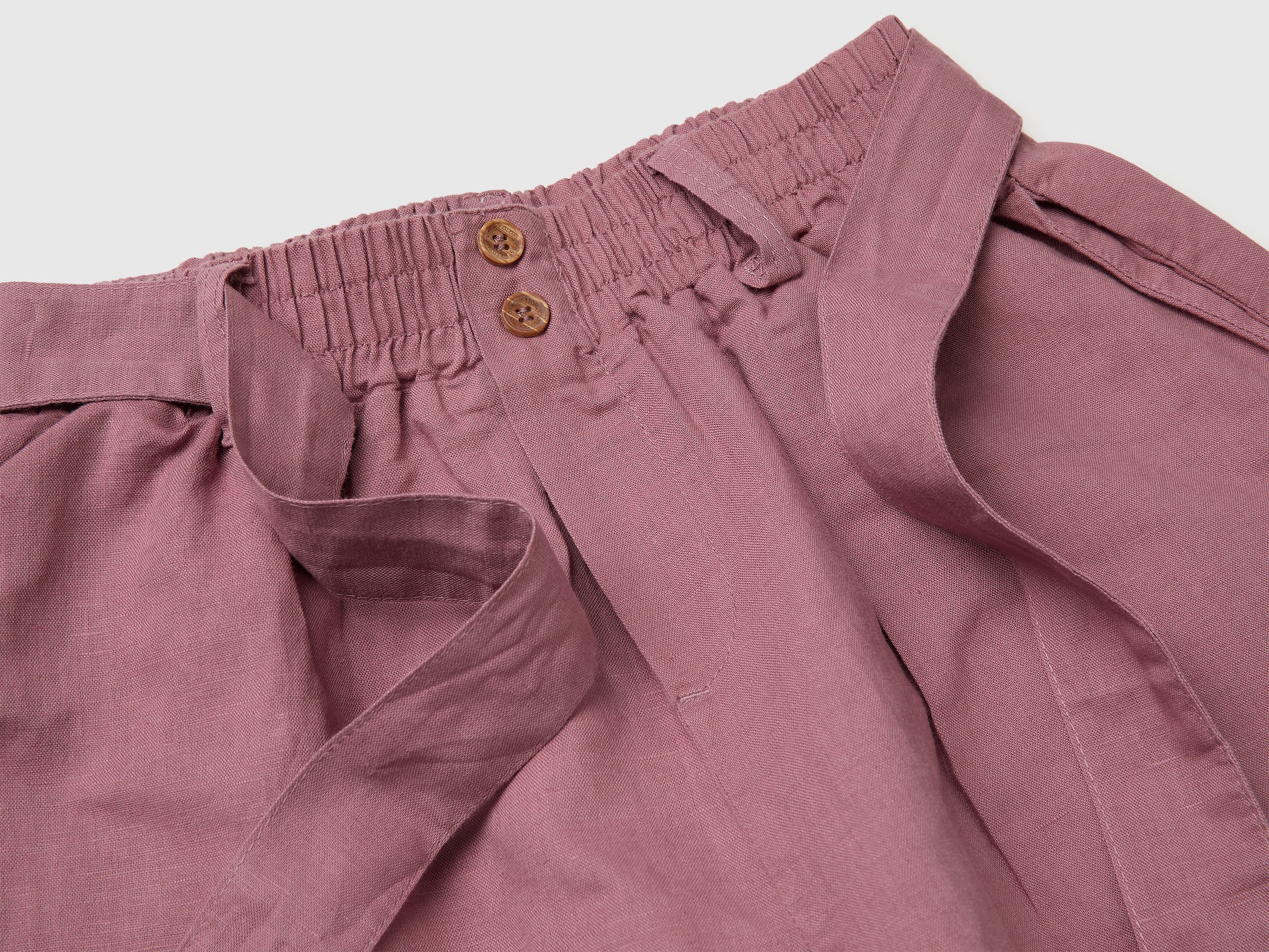 Linen blend shorts with sash - ucb_image_DS1