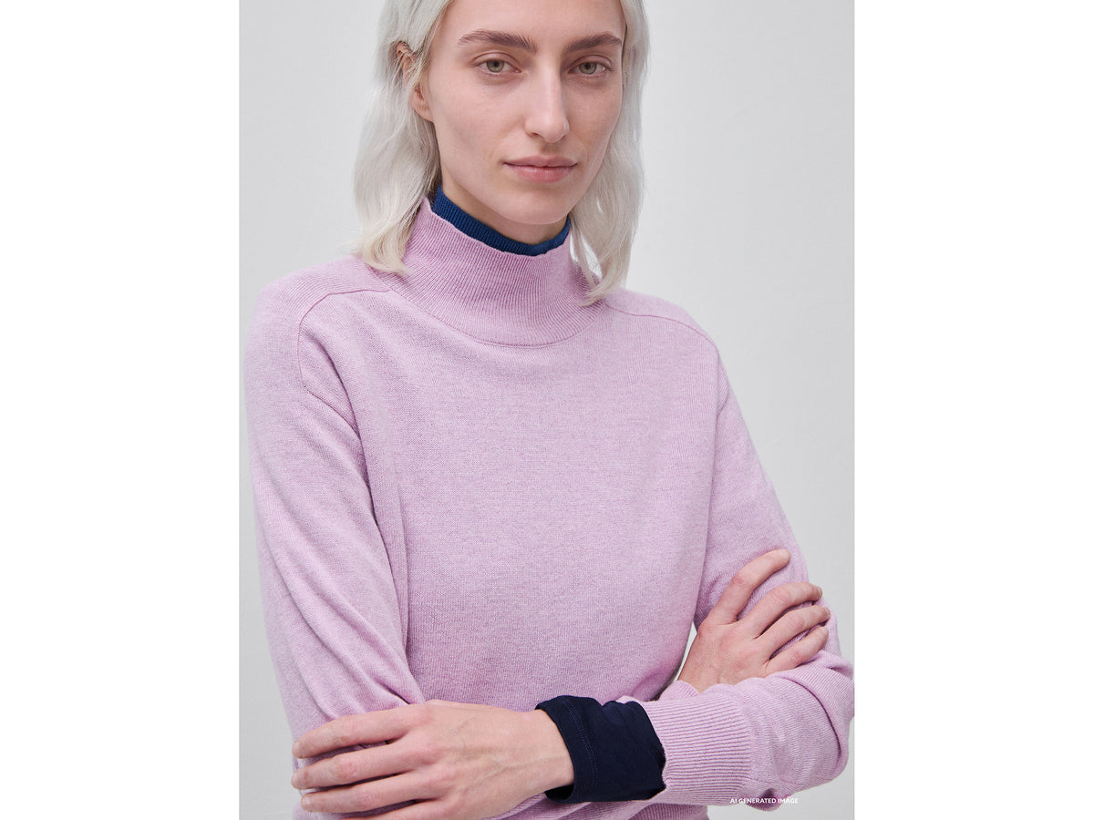 Camisola de gola alta em mistura de caxemira - ucb_image_FY