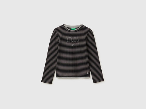 T-shirt com canelado riscado e bordado - ucb_image_FS