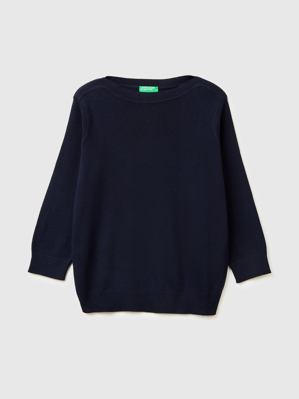 Dark blue sweater with boat neck - ucb_image_FS