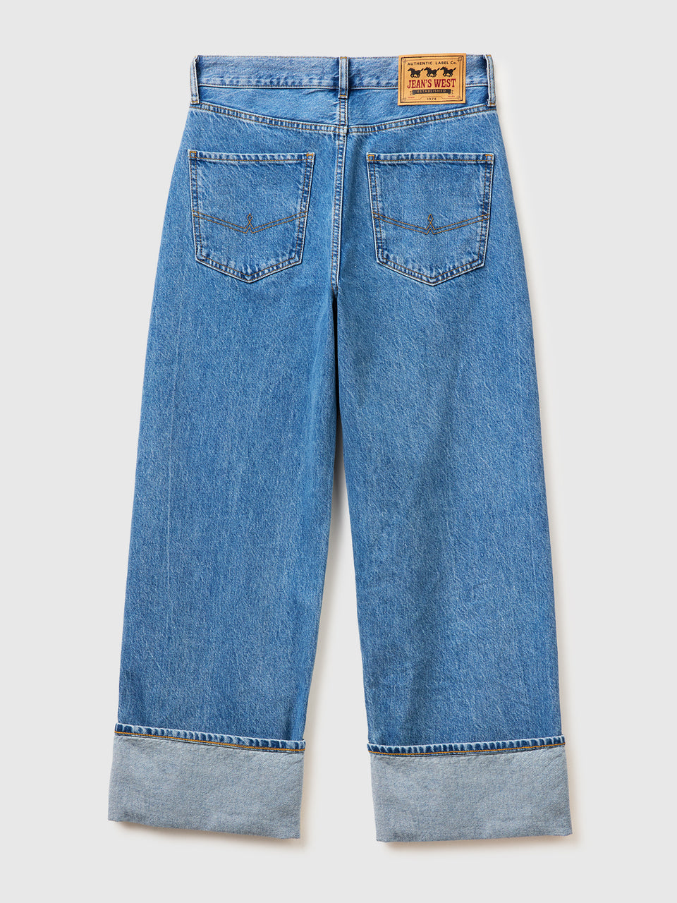 Jeans cropped com dobra lavagem clara - ucb_image_BS