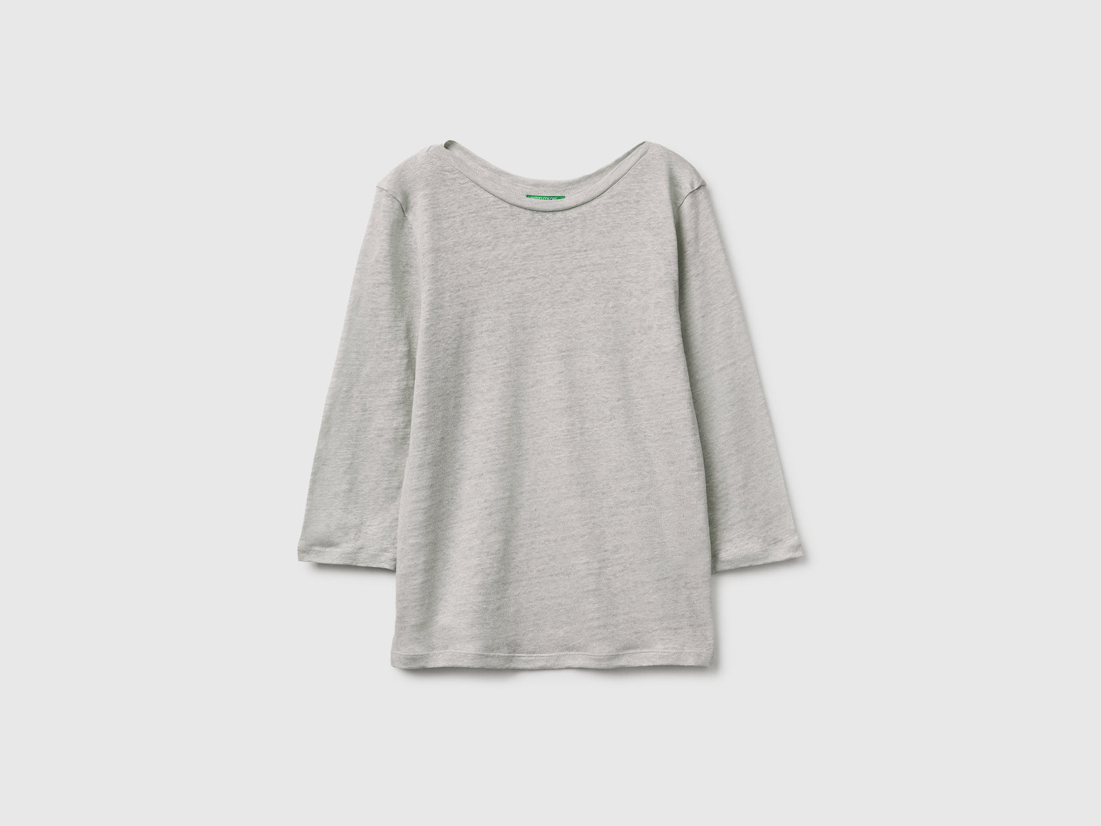 Boat-neck T-shirt in pure linen - ucb_image_FS