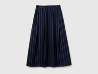 Pinstriped skirt with slit - ucb_image_BS