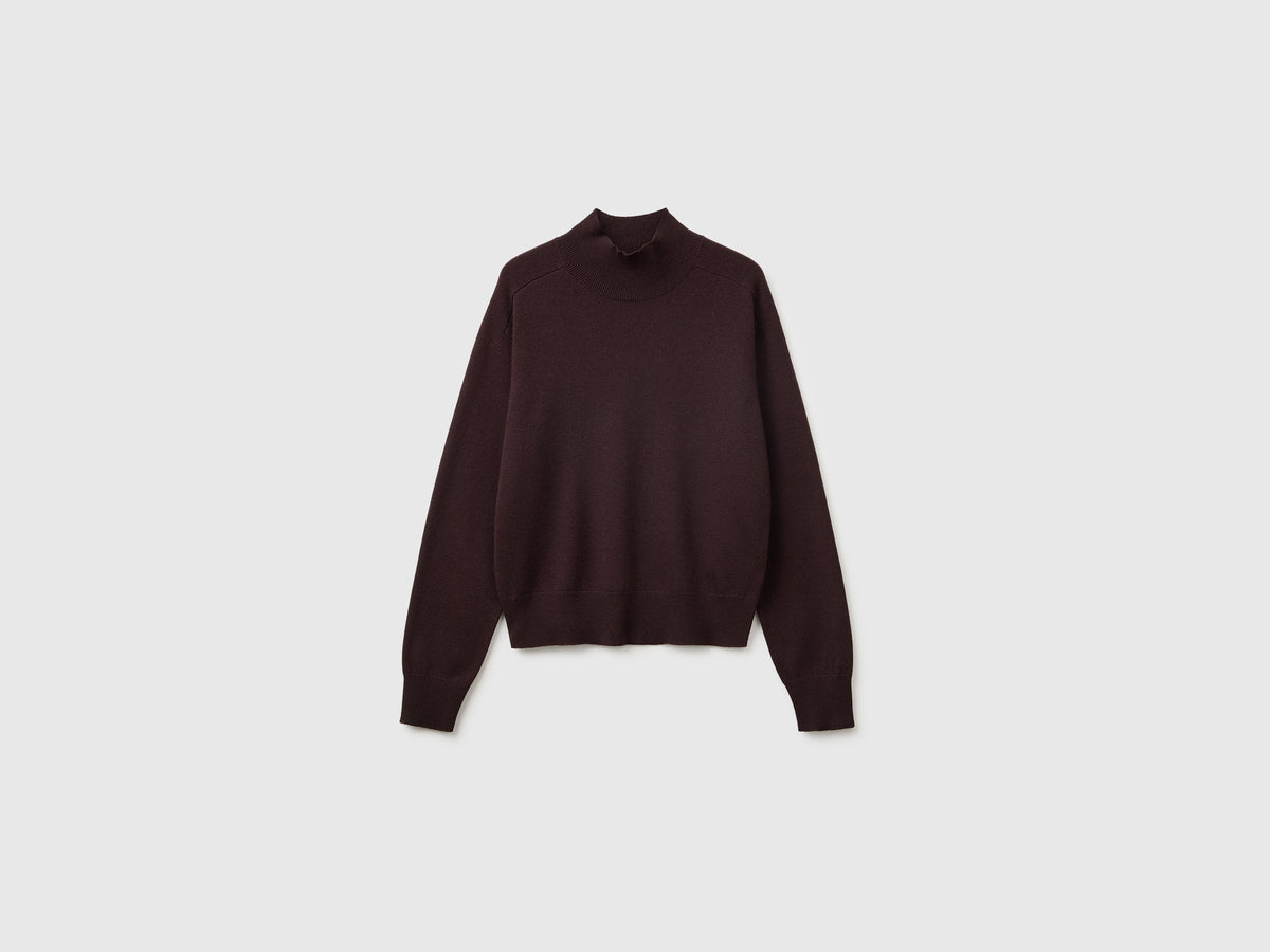 Camisola de gola alta em mistura de caxemira - ucb_image_FS