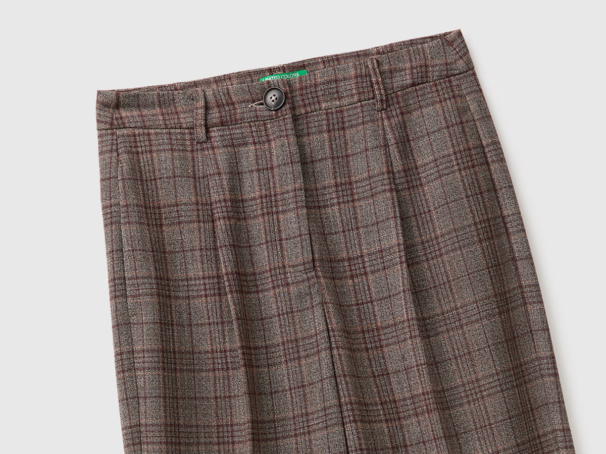 Calças tartan em viscose mista - ucb_image_FY