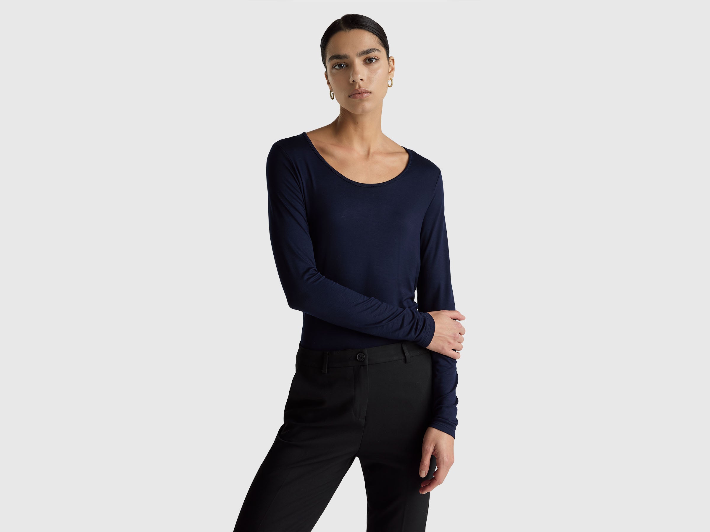 T-shirt slim fit em viscose stretch - ucb_image_F
