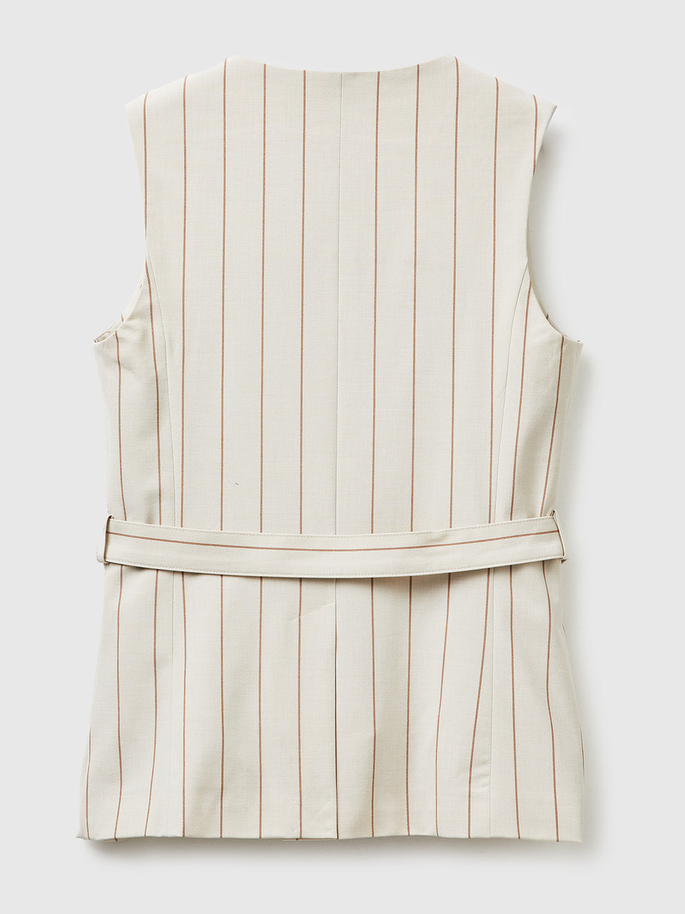Long pinstriped waistcoat with belt - ucb_image_BS