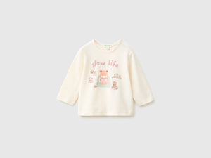 T-shirt con stampa in cotone bio