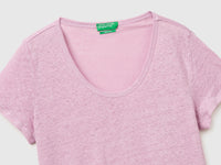 Round-neck T-shirt in pure linen - ucb_image_DS1