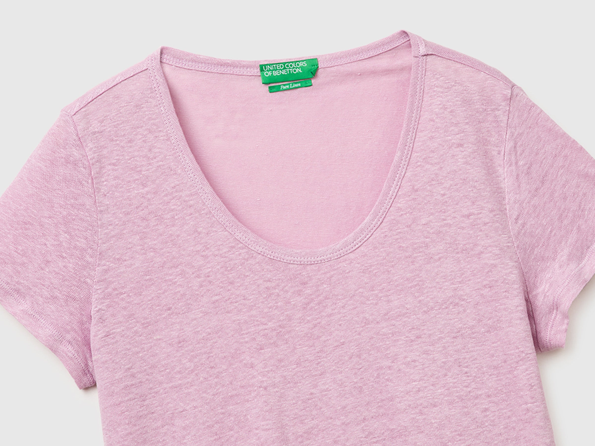 Round-neck T-shirt in pure linen - ucb_image_DS1