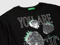 T-shirt with print and sequins - ucb_image_DS1