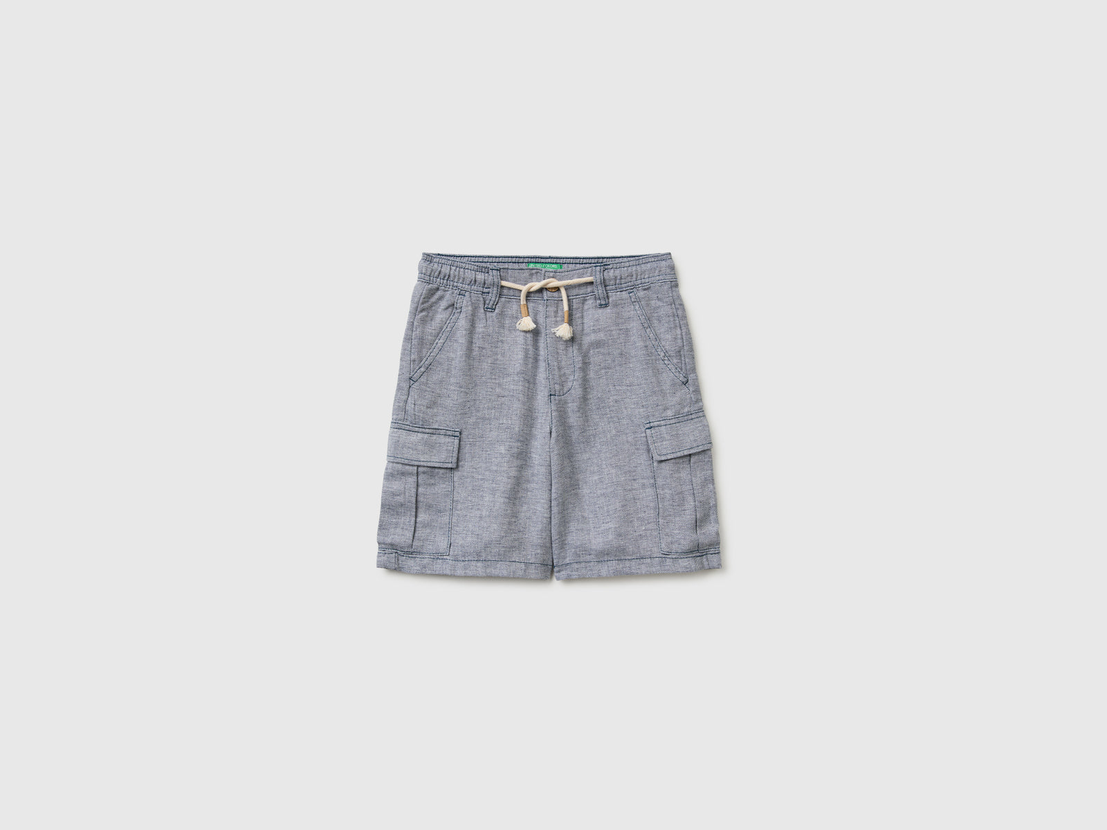 Linen blend cargo Bermuda shorts - ucb_image_FS