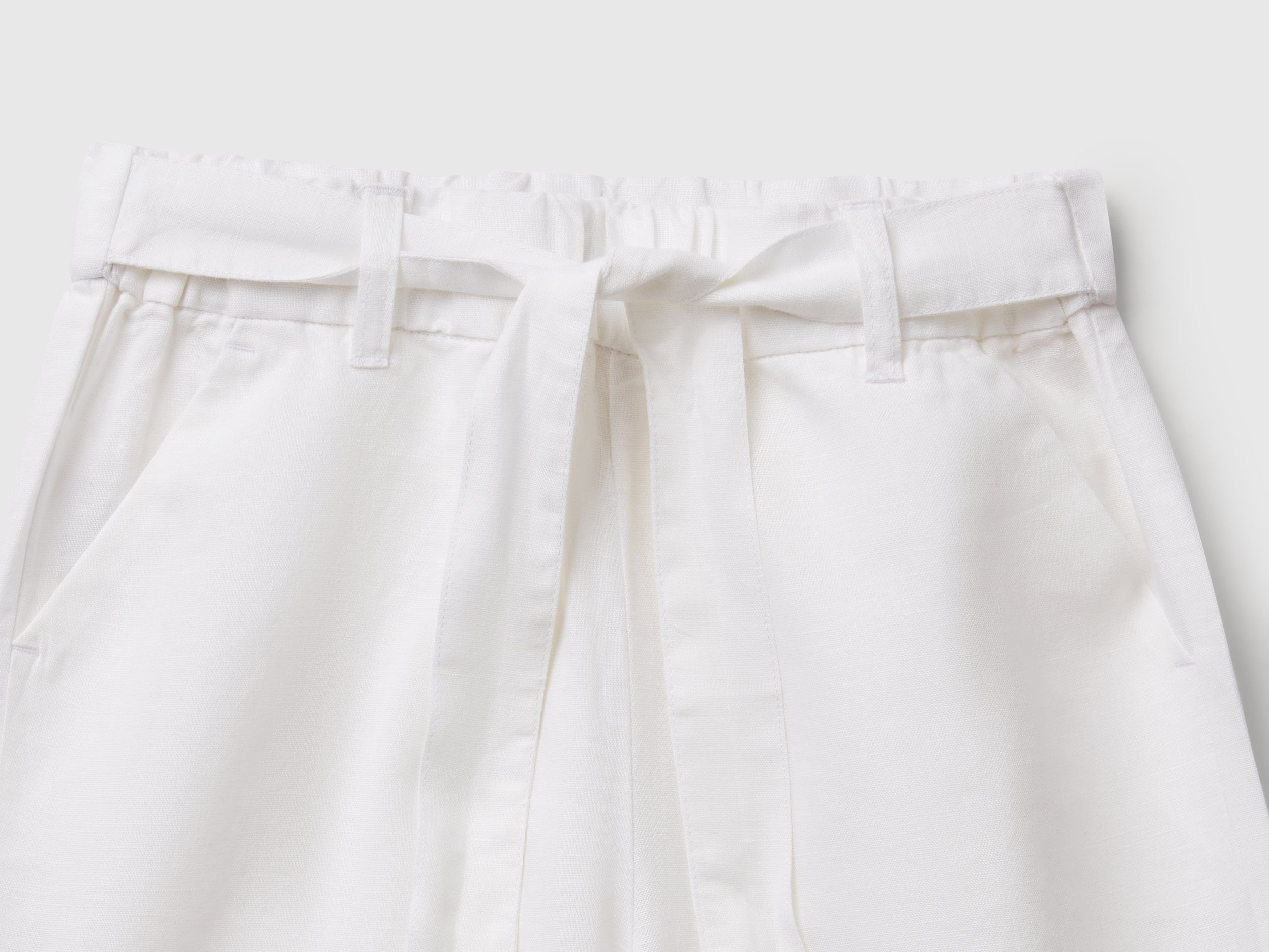 Linen blend trousers with sash - ucb_image_DS1