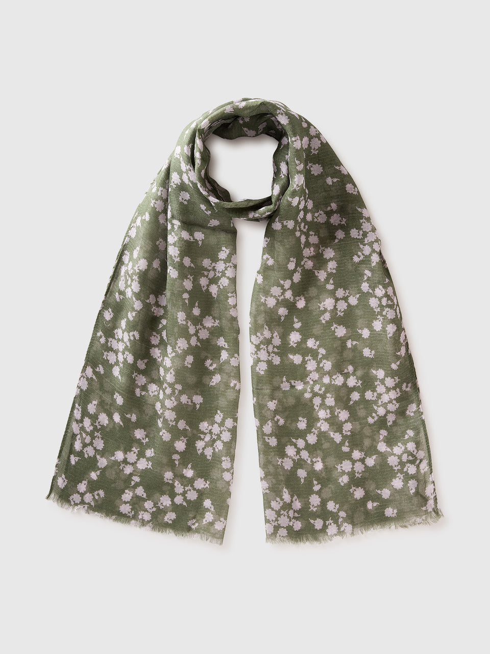 Patterned linen blend scarf - ucb_image_FS