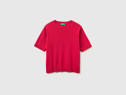 Strawberry red short sleeve sweater - ucb_image_FS