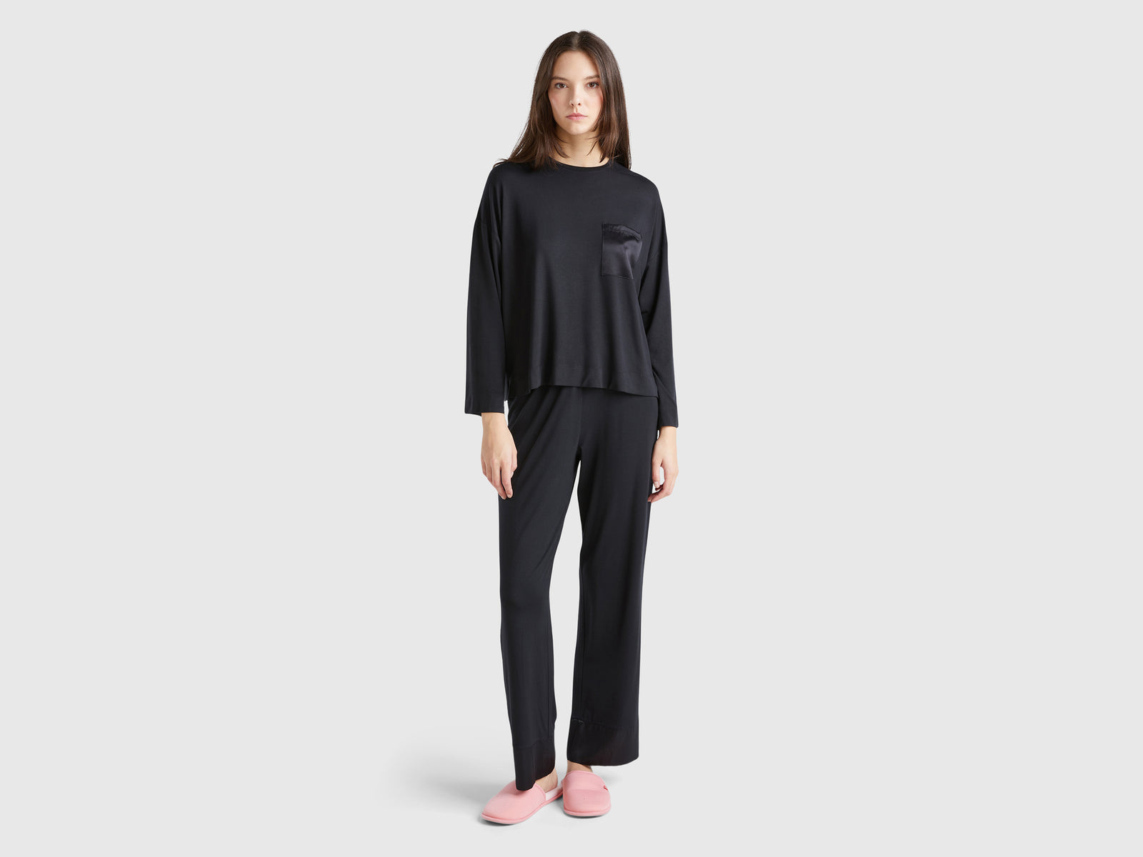 Trousers in Modal and silk