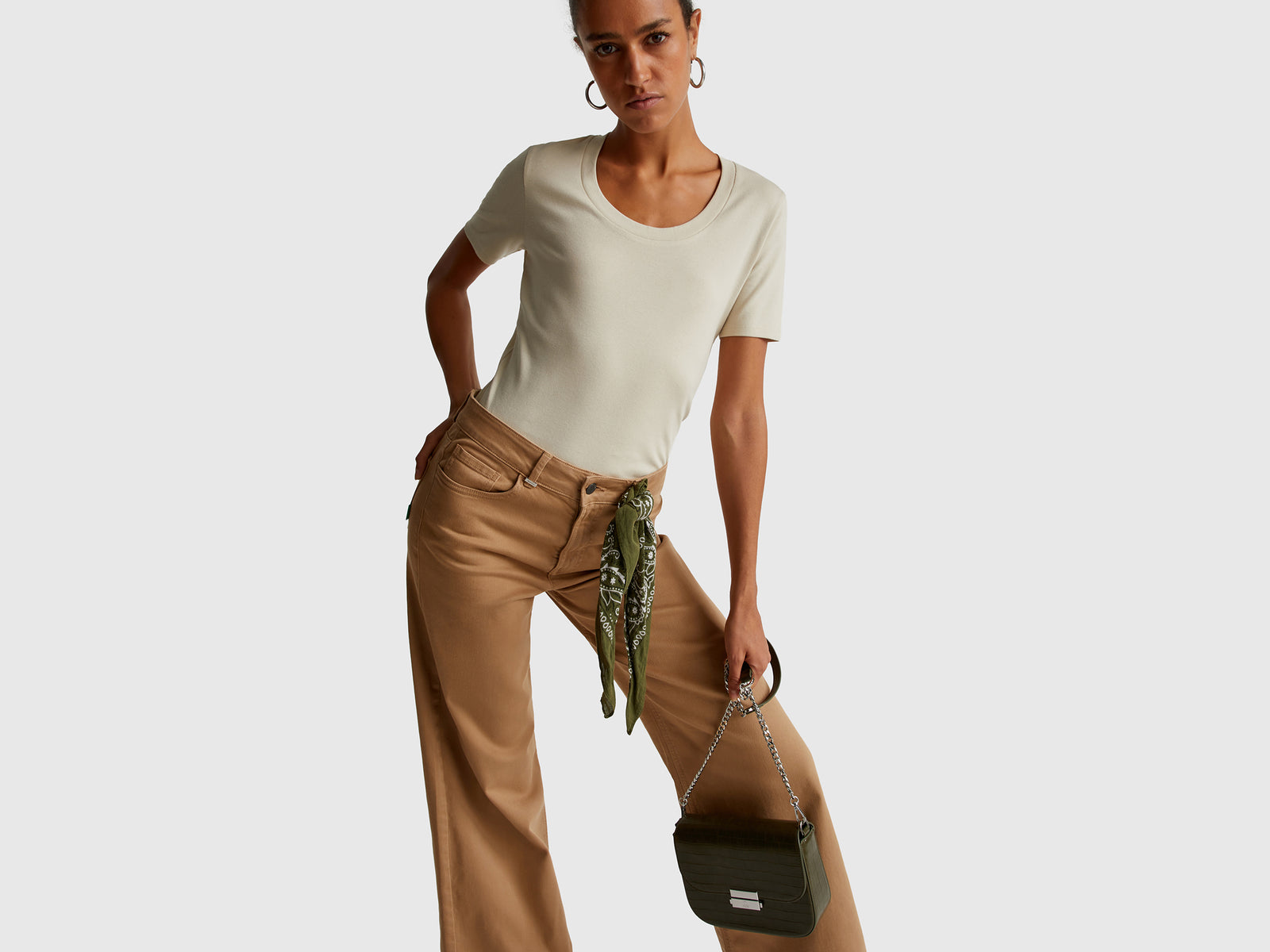 Short sleeve t-shirt in long fiber cotton