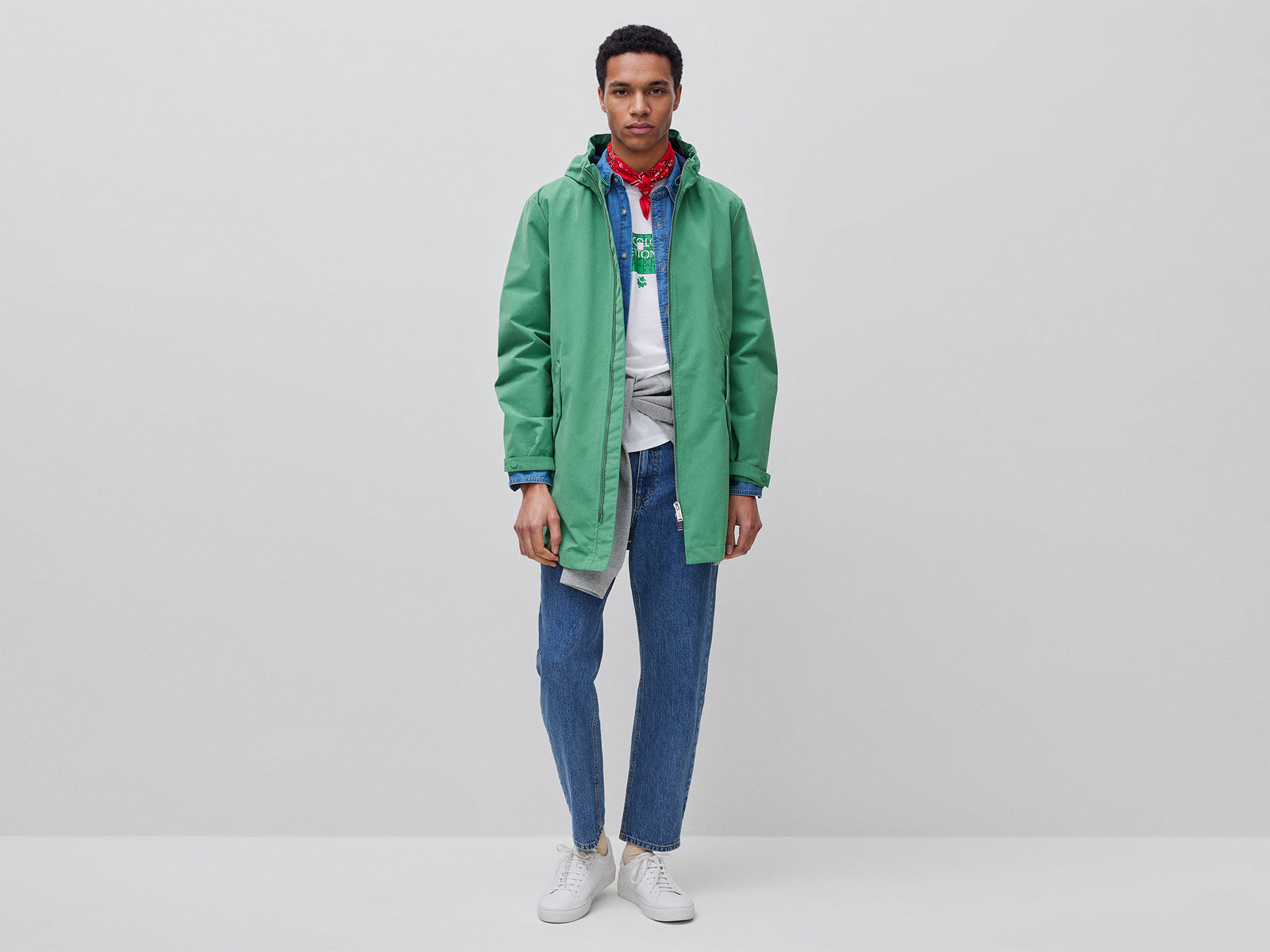 Lightweight nylon parka