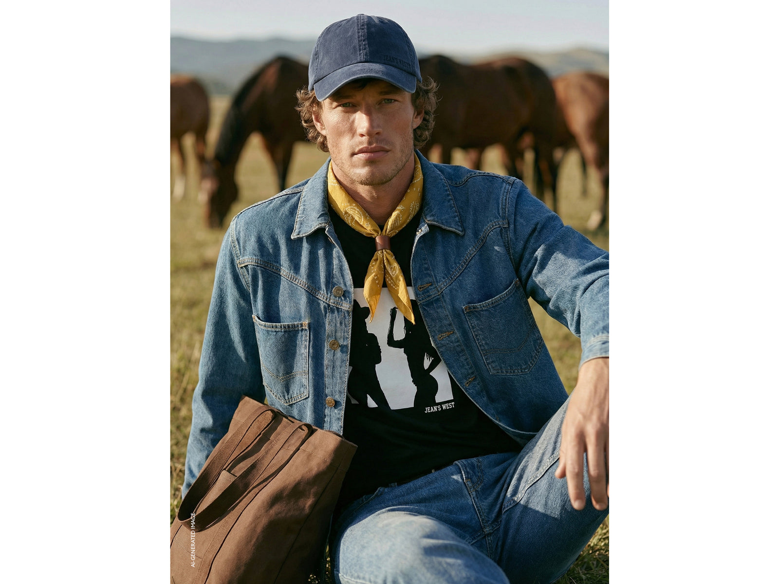 Relaxed fit western T-shirt