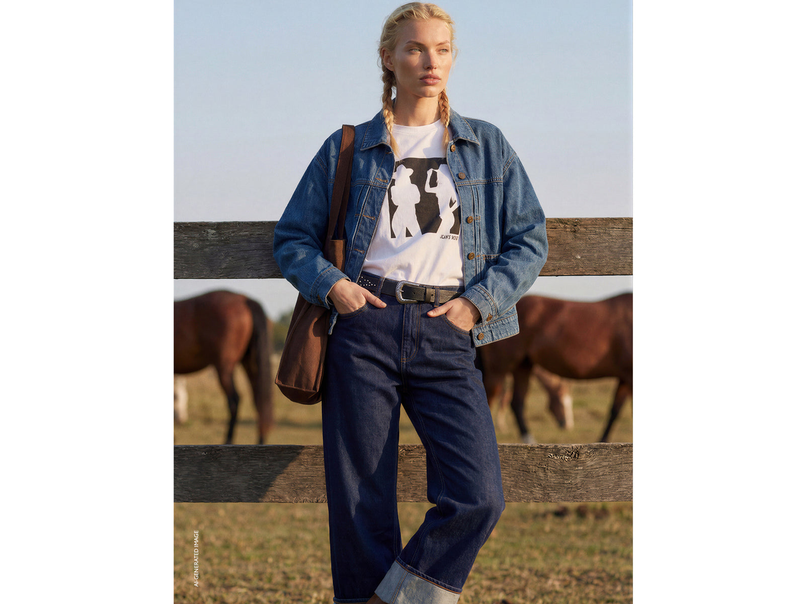 Cropped jeans with turn-ups, rinse wash