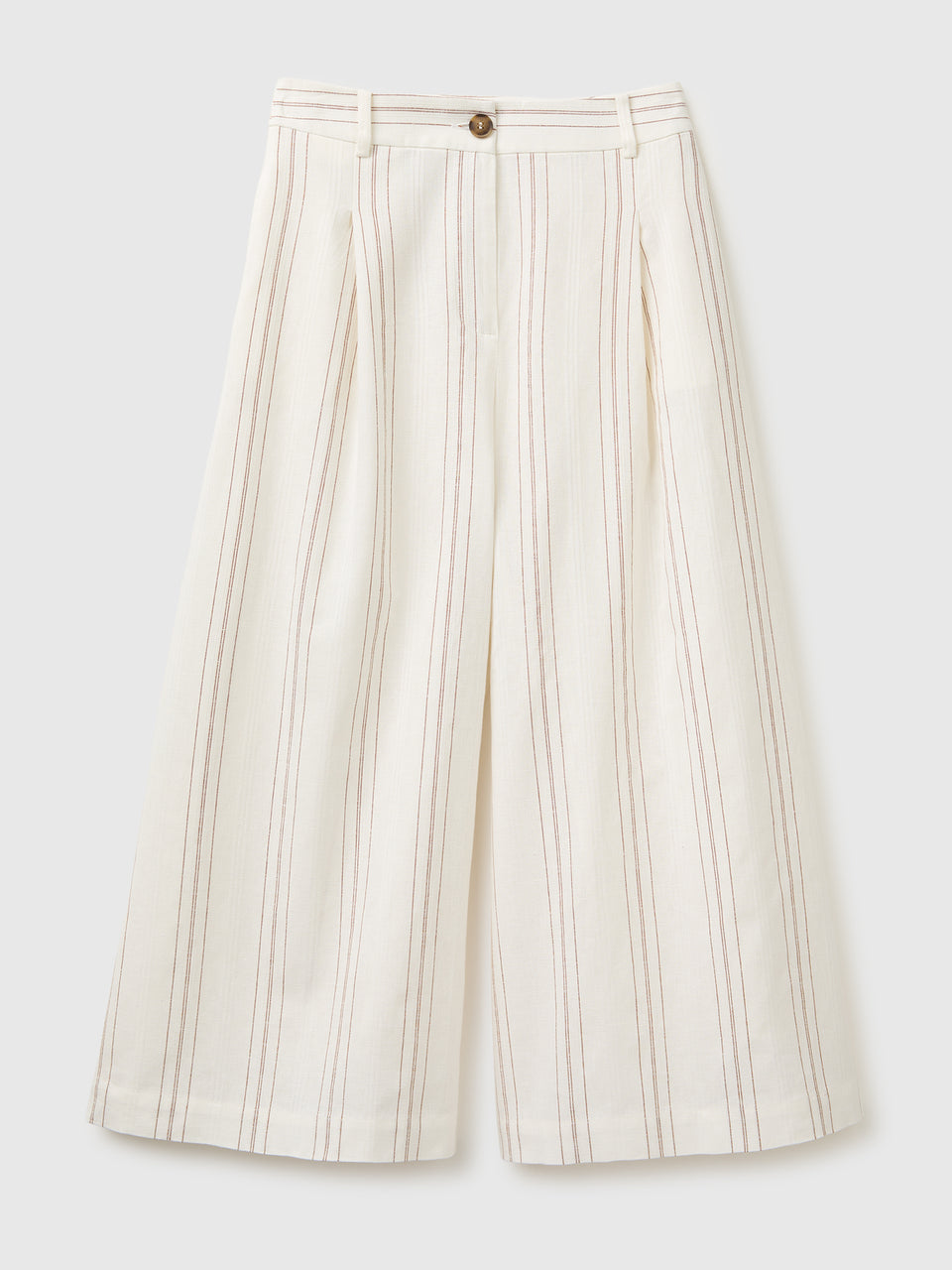 Wide-leg striped linen blend trousers - ucb_image_FS