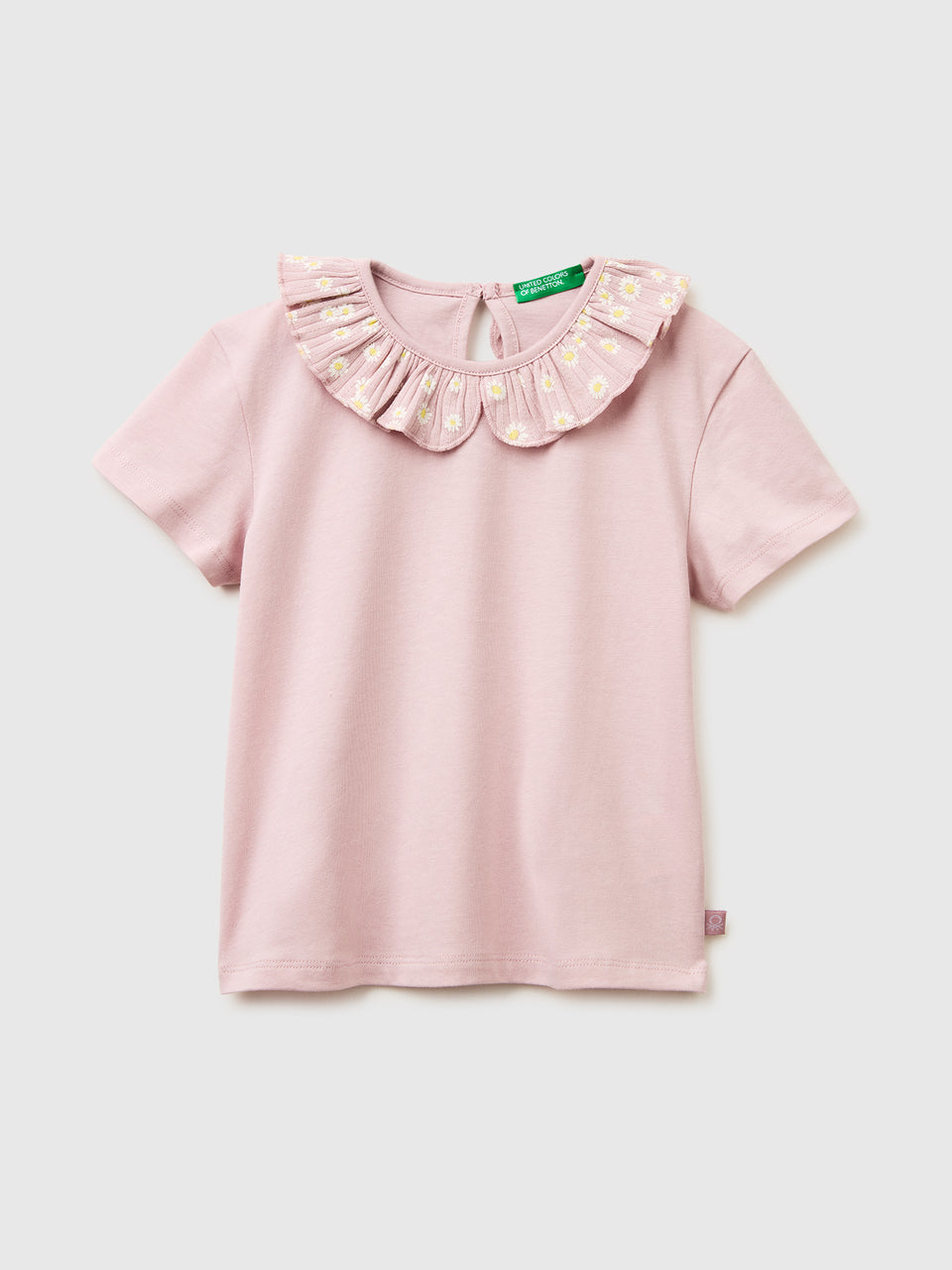 T-shirt with ruffles on the collar - ucb_image_FS