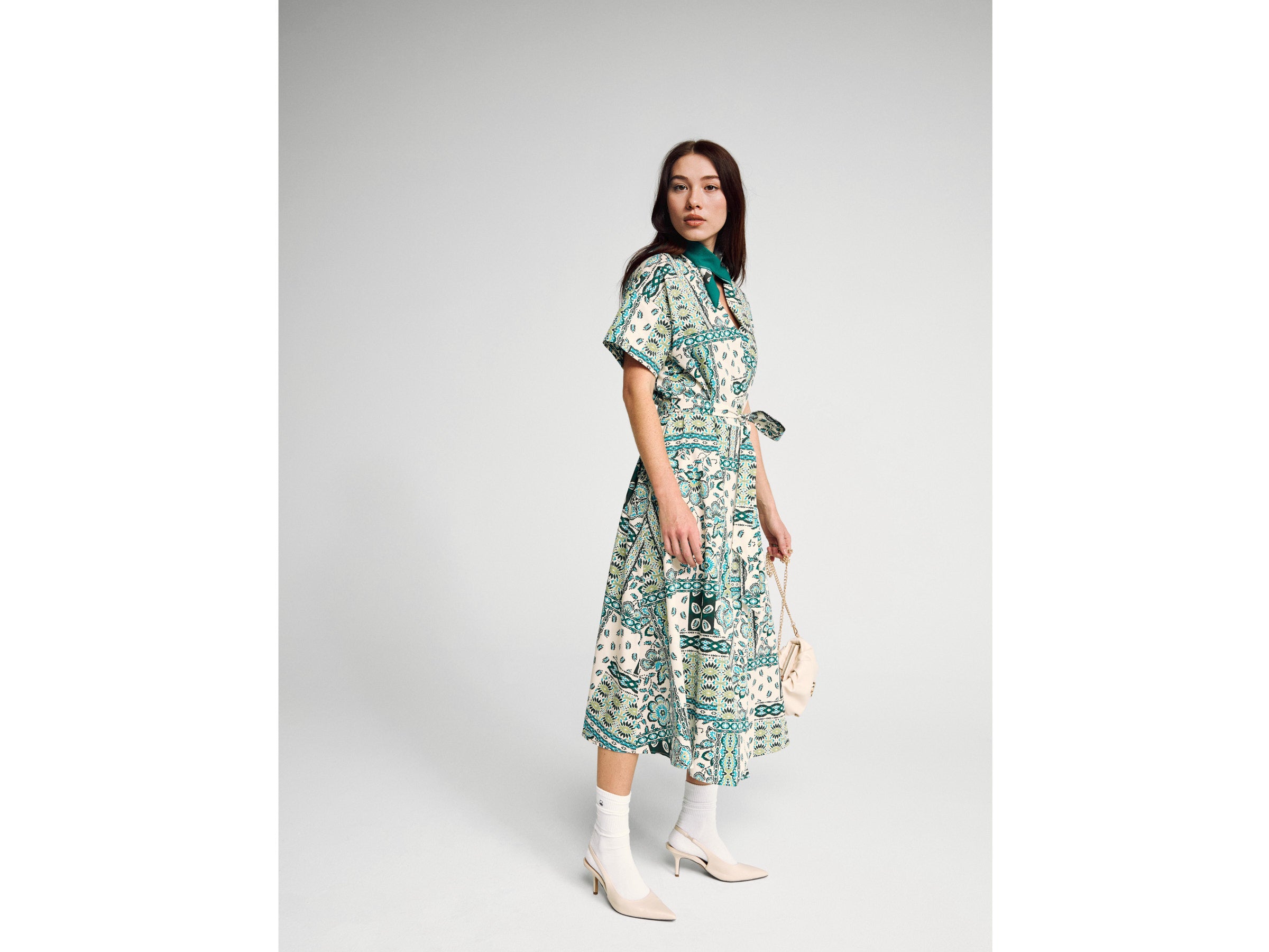 Vestido longuette com estampa bandana - ucb_image_B