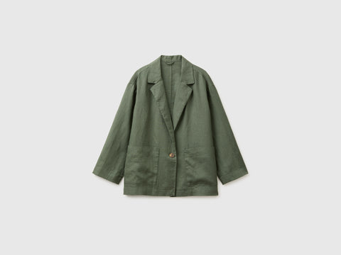 100% linen single-breasted blazer - ucb_image_FS