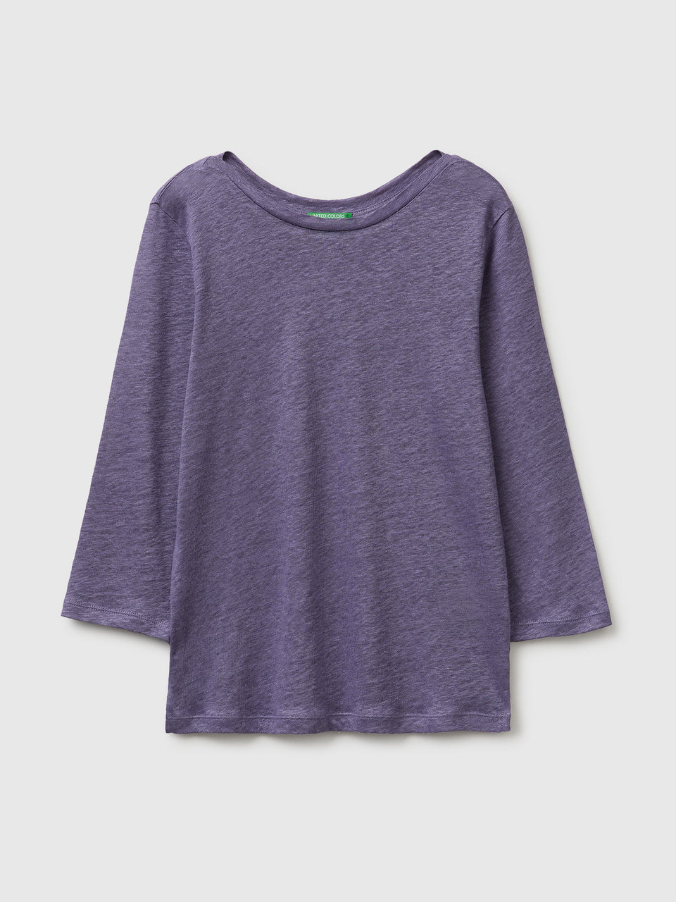 Boat-neck T-shirt in pure linen - ucb_image_FS