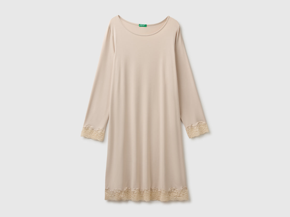Camisa de noite fluida com renda - ucb_image_FS