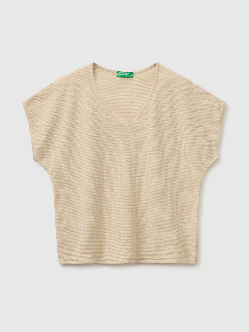 V-neck sweater in linen blend - ucb_image_FS