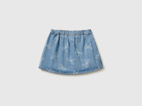 Bow print denim skirt - ucb_image_BS