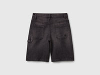 Straight fit denim bermudas - ucb_image_BS